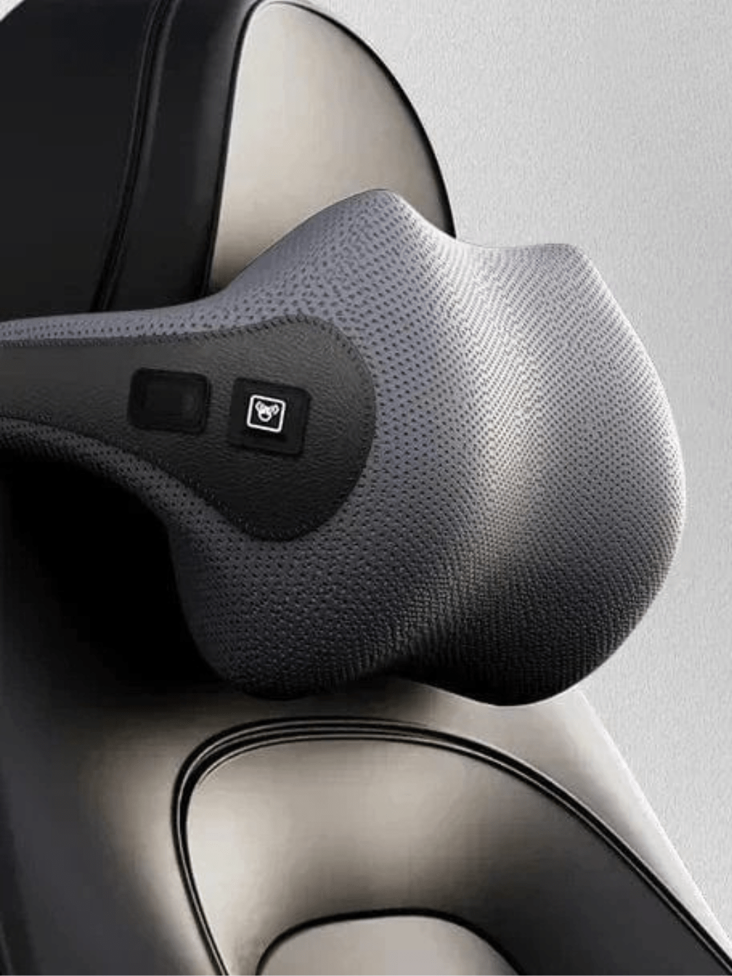 Coussin de Massage Voiture Gris – Soutien Nuque et Appui-Tête grey pillow