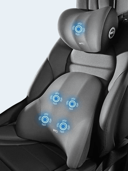 Coussin de Massage Voiture Gris – Vibrant pour Nuque et Dos Gris nuque + dos