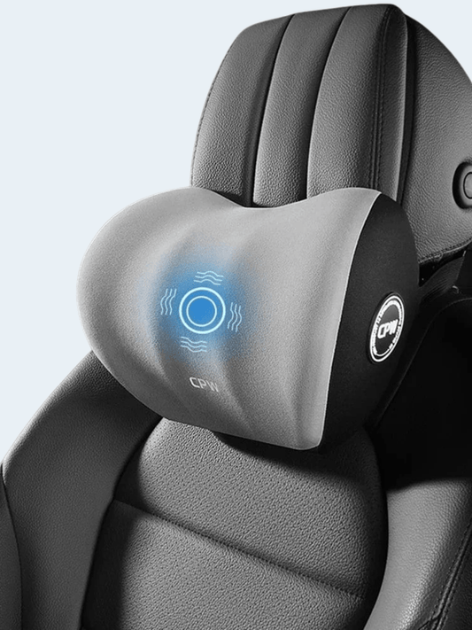 Coussin de Massage Voiture Gris – Vibrant Soutien Nuque et Tête Gray Headrest