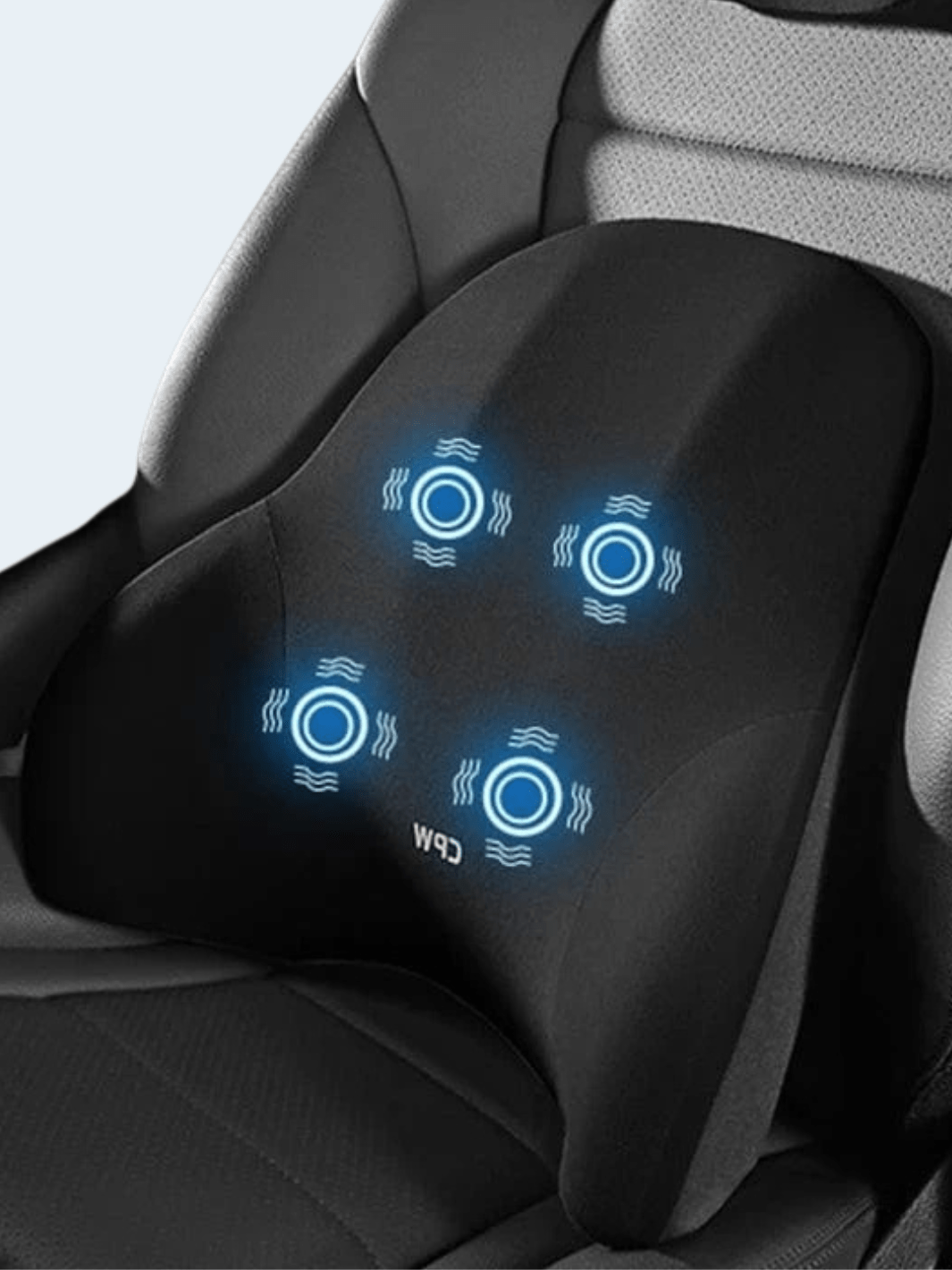 Coussin de Massage Voiture Noir – Vibrant avec Soutien Dos Noir