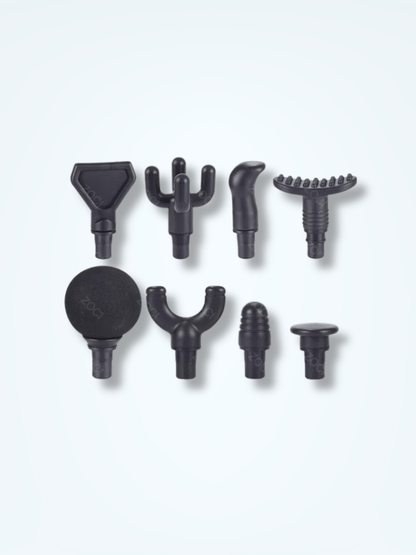 Mini Pistolet de Massage Blanc – 8 Têtes + Sac White 8heads Bag