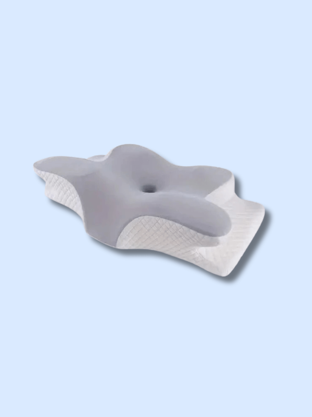 Oreiller Cervical Orthopédique Papillon Gris – Mémoire de Forme & Sommeil gris