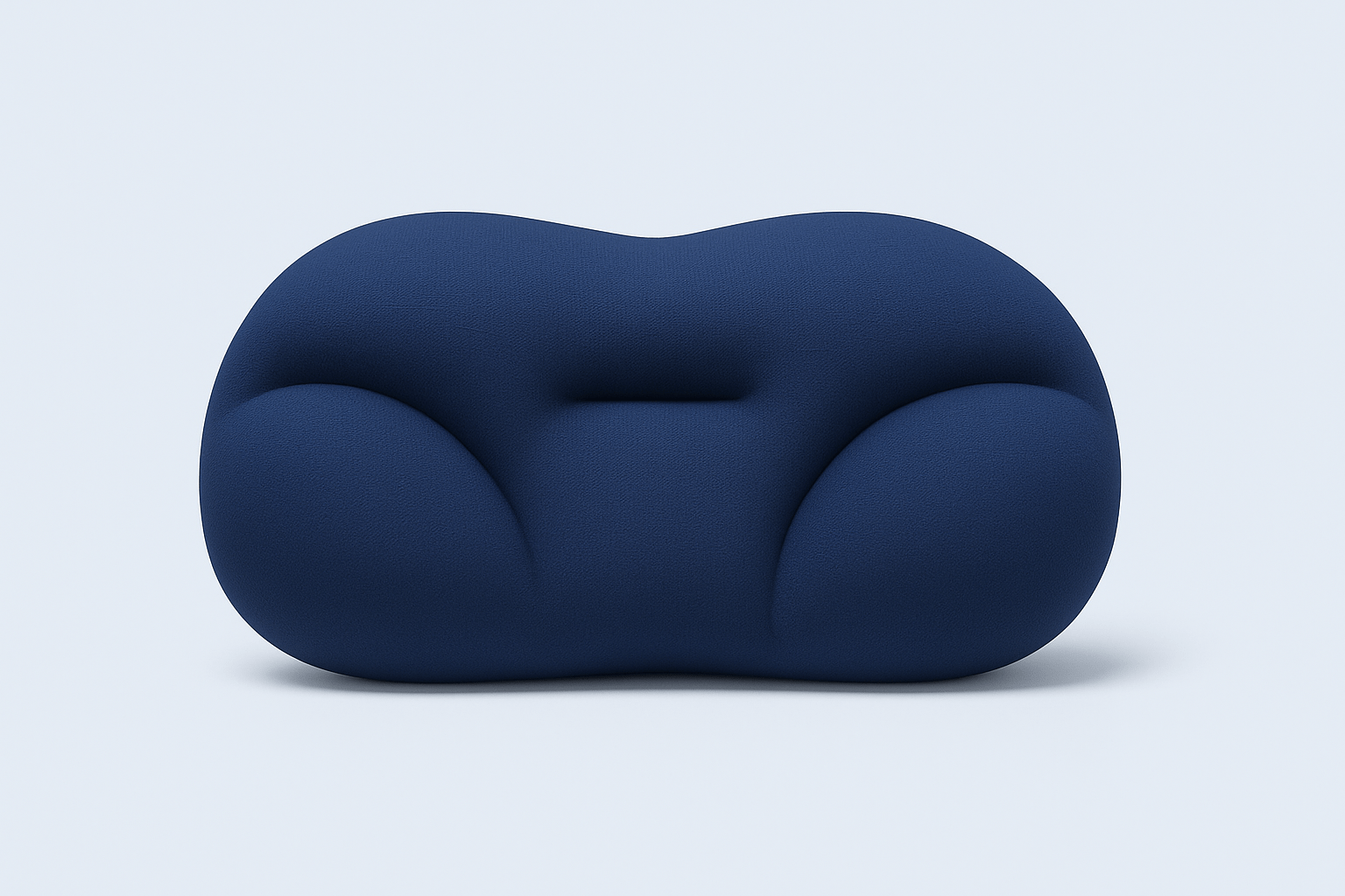 Oreiller Ergonomique Œuf Bleu Foncé 40x25x10cm – Mémoire de Forme 40x25x10cm