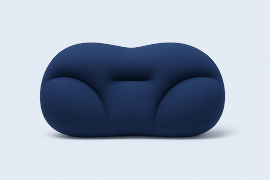 Oreiller Ergonomique Œuf Bleu Foncé 40x25x10cm – Mémoire de Forme 40x25x10cm