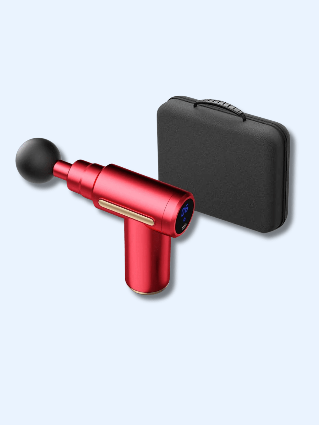 Pistolet de Massage Rouge avec Boîte – Relaxation Musculaire pistolet + étui
