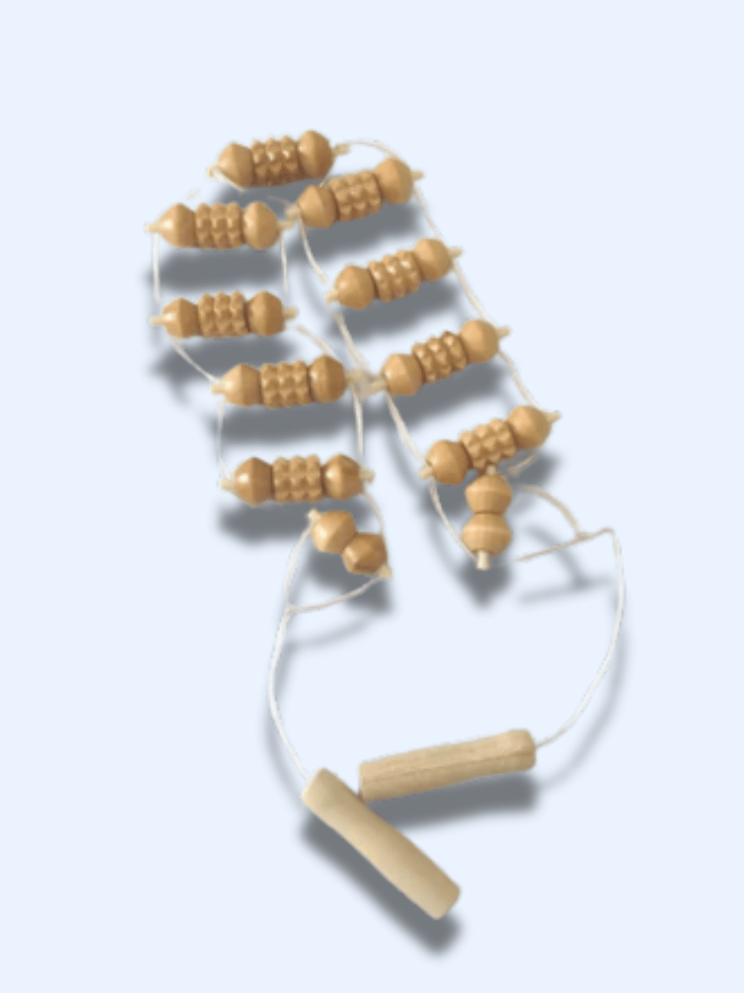 Rouleau de Massage Bois Sculpté – Anti-Cellulite et Drainage Lymphatique bois sculpté