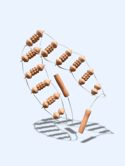 Rouleau de Massage Bois Sculpté – Relaxation Dos, Épaules et Lymphatique bois sculpté