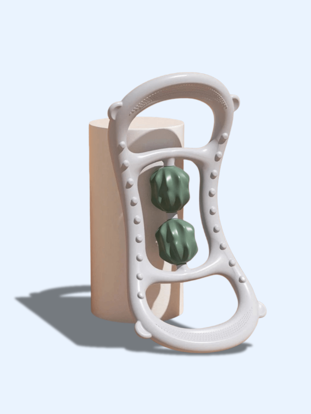 Rouleau de Massage Musculaire – Roues Blanc Anti-Cellulite blanc