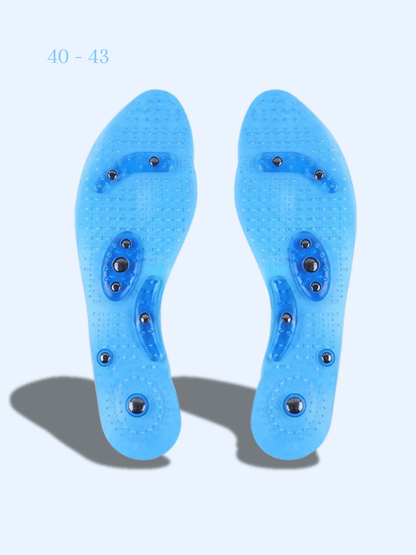 Semelles de Massage Magnétiques Bleu – Acupression pour pieds 40 - 43
