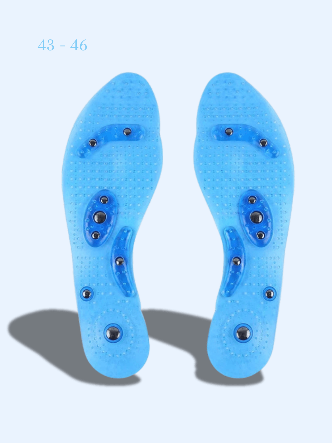 Semelles de Massage Magnétiques Bleu – Acupression pour pieds 43 - 46