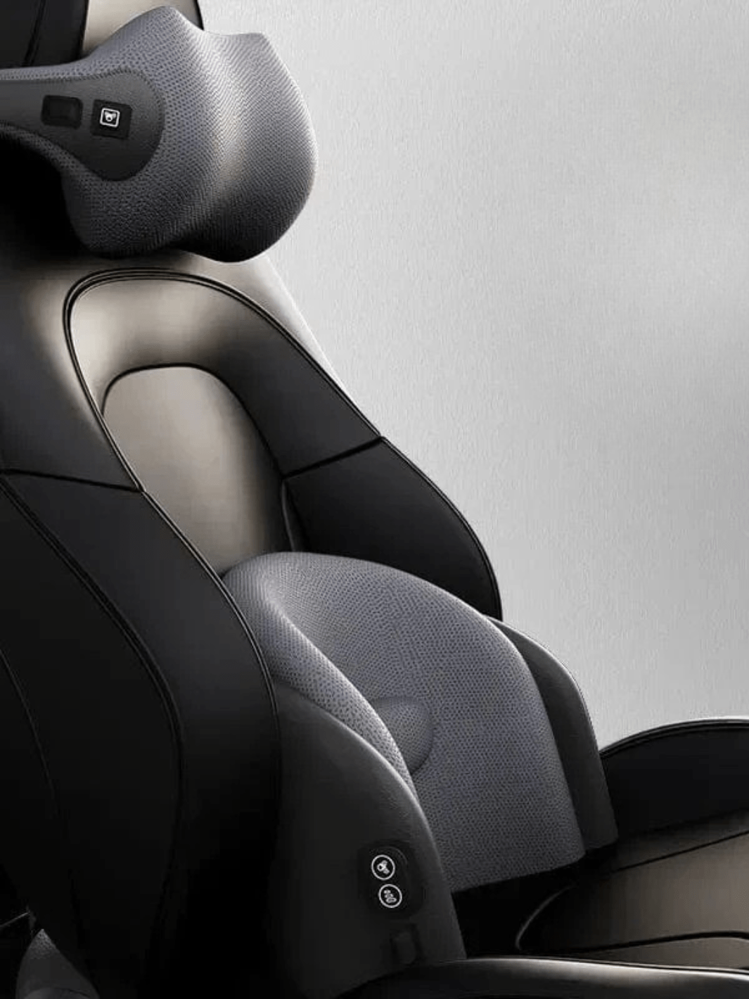 Set Complet Massage Voiture Gris – Coussin Nuque et Dos Relaxant 1 grey set