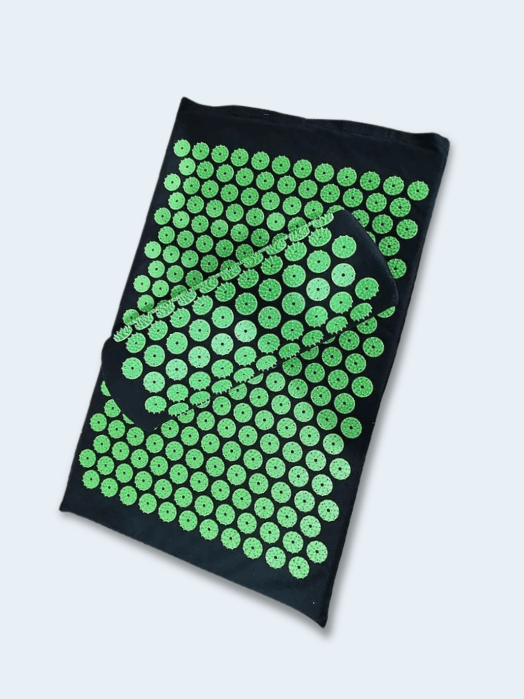 Tapis d’Acupression Vert Noir – Massage Yoga et Relaxation du Dos Lotus vert & noir + sac