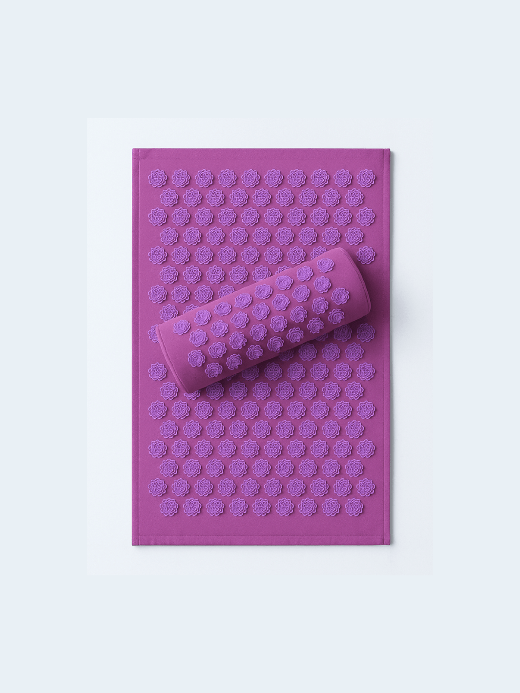 Tapis d’Acupression Violet Lotus – Massage Dos et Relaxation Yoga Lotus violet + sac