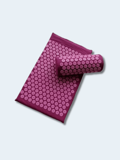 Tapis d’Acupression Violet Rose – Massage Yoga et Relaxation du Dos Rose violet + sac